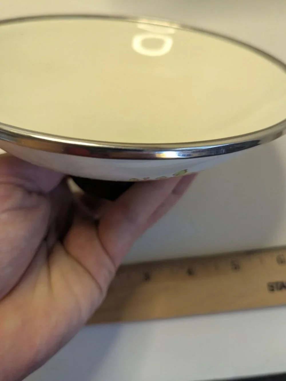 Vtg. Summer Garden By Excel 1-Quart Open Saucepan Lid Porcelain Clad Steel Flor